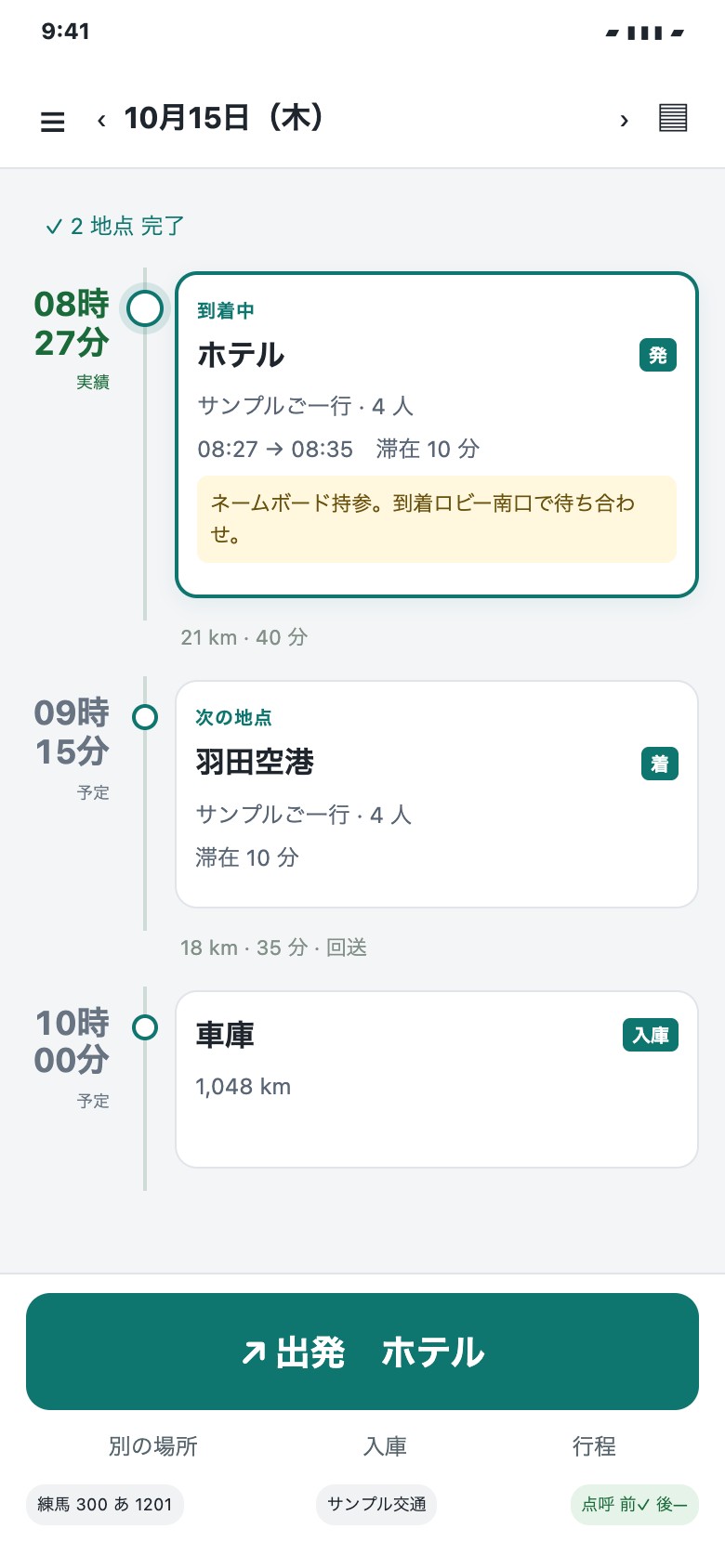 一日のタイムライン